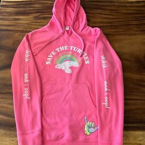 SAVE THE TURTLES SKSKSK…AND I OOP! SMALL PINK SWEATSHIRT EARTH DAY